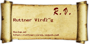 Ruttner Virág névjegykártya
